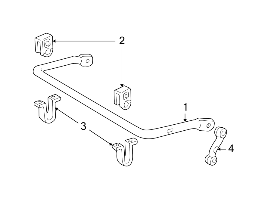 Diagram FRONT SUSPENSION. STABILIZER BAR & COMPONENTS. for your 1998 Ford F-150 5.4L Triton V8 M/T RWD Base Extended Cab Pickup Fleetside 