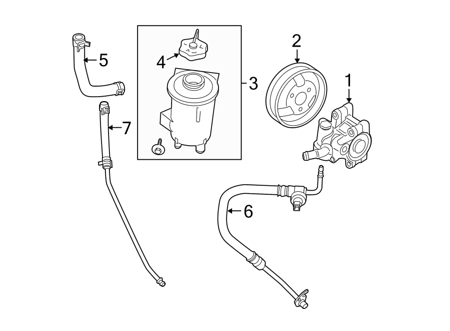 Diagram STEERING GEAR & LINKAGE. PUMP & HOSES. for your 2021 Lincoln Navigator   