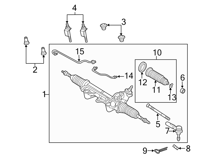 Diagram STEERING GEAR & LINKAGE. for your 2018 Ford F-250 Super Duty   