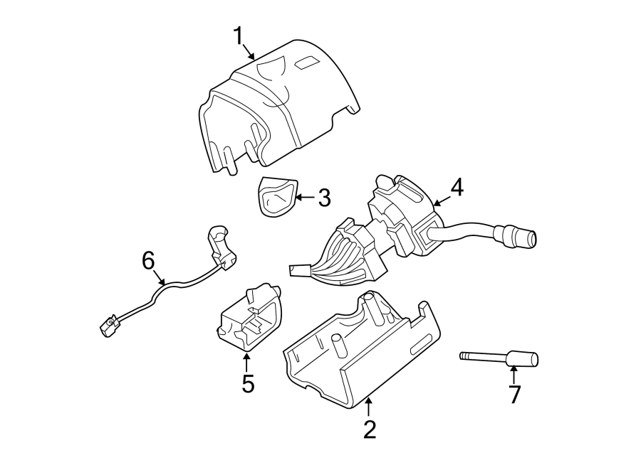 Diagram STEERING COLUMN. SHROUD. SWITCHES & LEVERS. for your 2014 Ford F-150 3.7L V6 LPG A/T 4WD STX Crew Cab Pickup Fleetside 