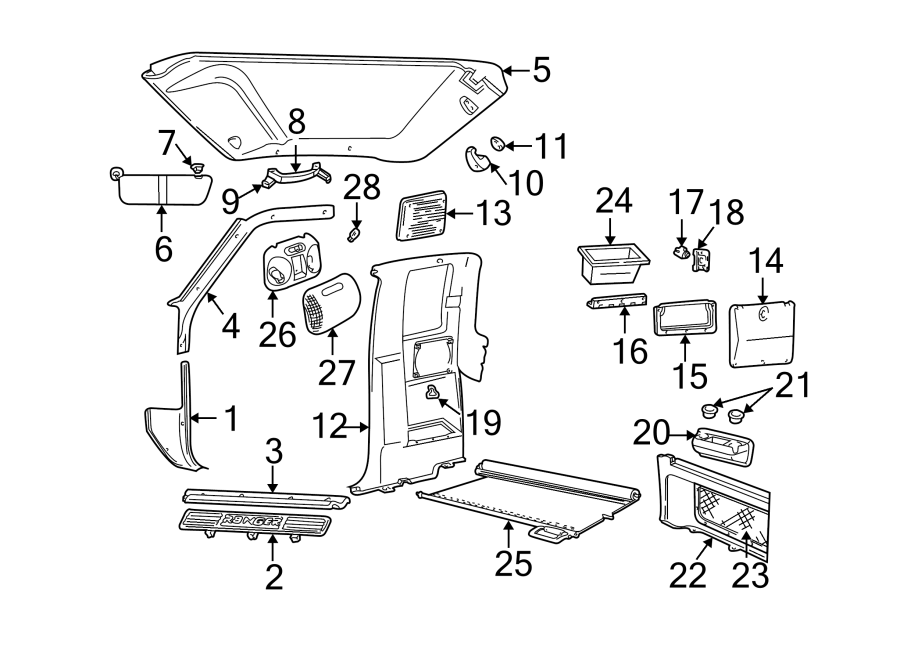 Diagram INTERIOR TRIM. for your 2013 Ford F-150  XL Standard Cab Pickup Fleetside 