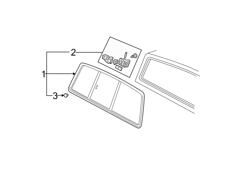 Diagram BACK GLASS. for your Ford Ranger  