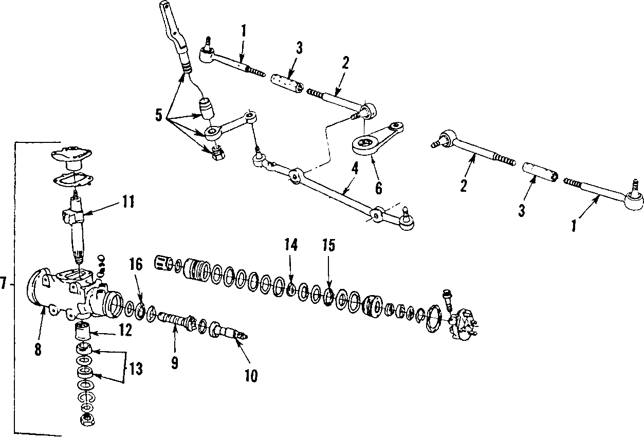 P/S PUMP & HOSES. STEERING GEAR & LINKAGE.