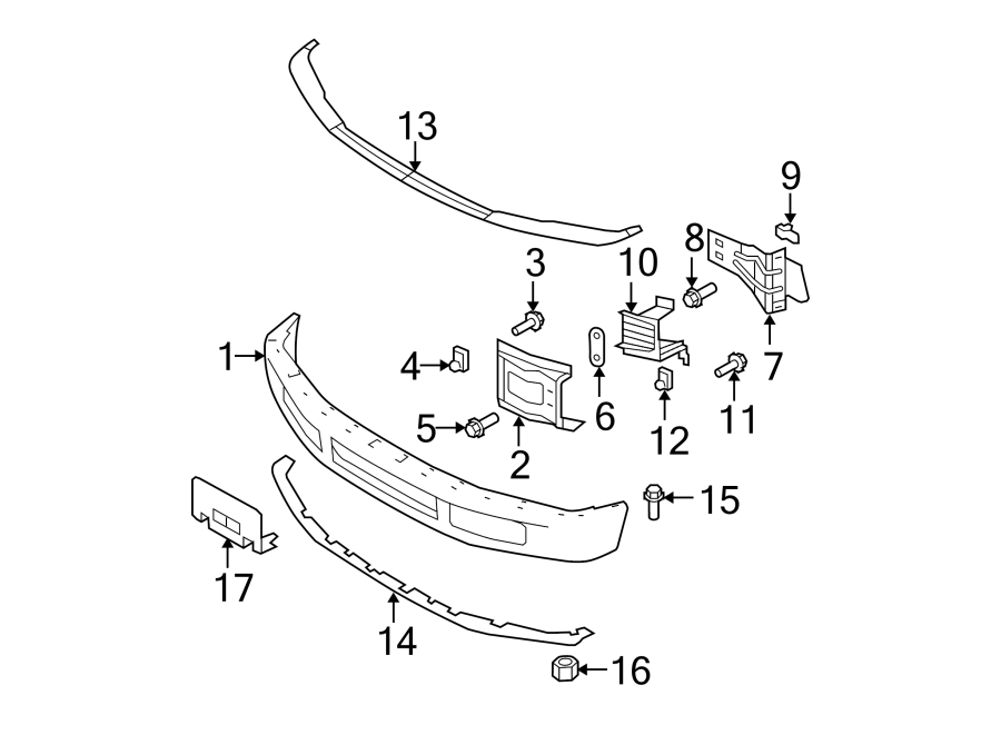 Diagram FRONT BUMPER. BUMPER & COMPONENTS. for your 2007 Lincoln MKZ   