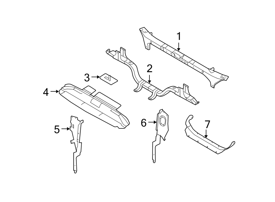 Diagram RADIATOR SUPPORT. for your 2014 Ford F-150 6.2L V8 A/T RWD FX2 Standard Cab Pickup Fleetside 