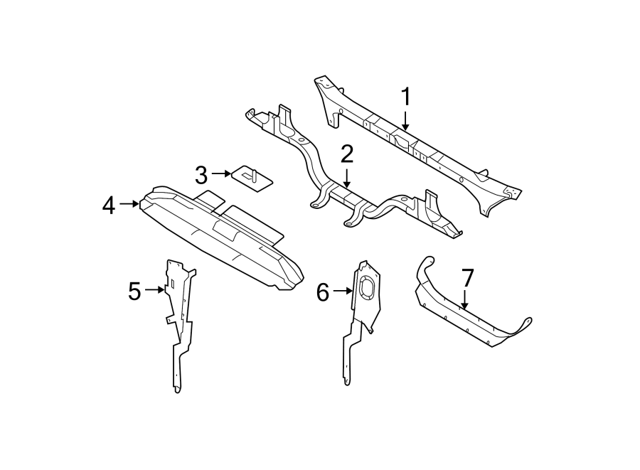 Diagram RADIATOR SUPPORT. for your 2014 Ford F-150 6.2L V8 A/T RWD FX2 Standard Cab Pickup Fleetside 