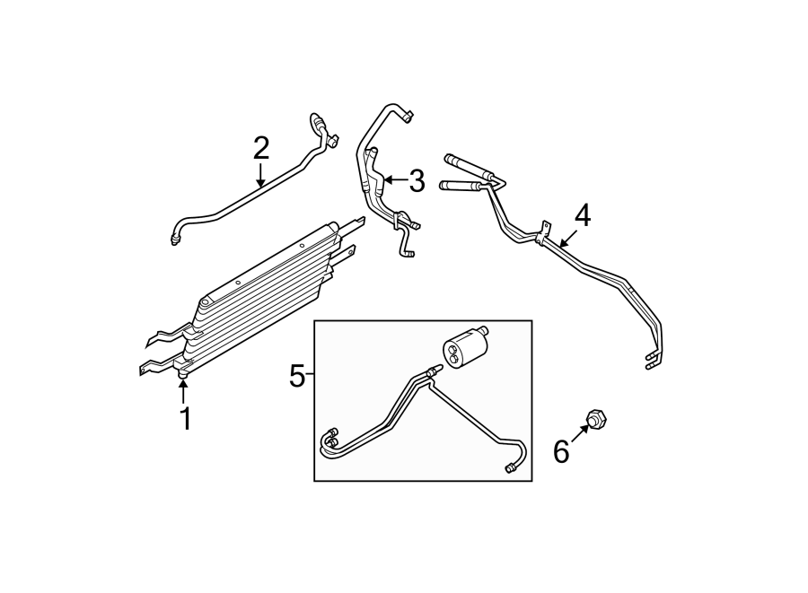 Diagram TRANS OIL COOLER. for your 2014 Ford Explorer   