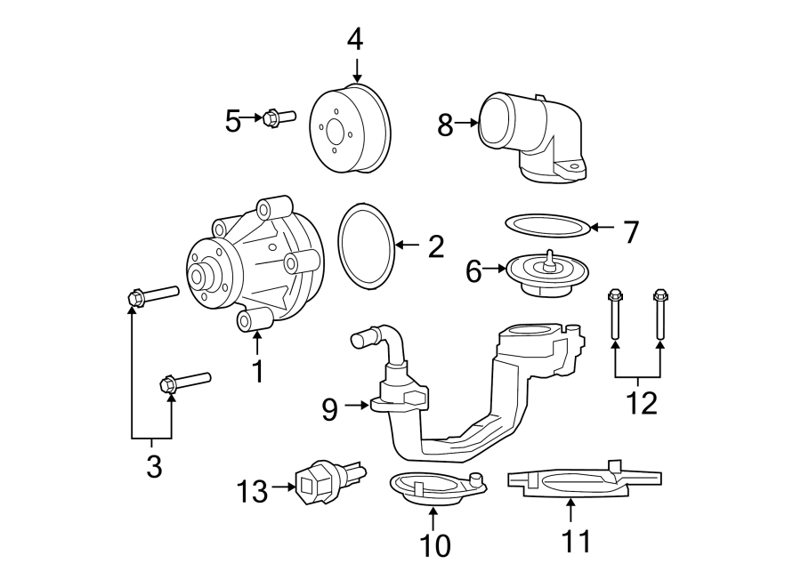 Diagram WATER PUMP. for your 1996 Ford