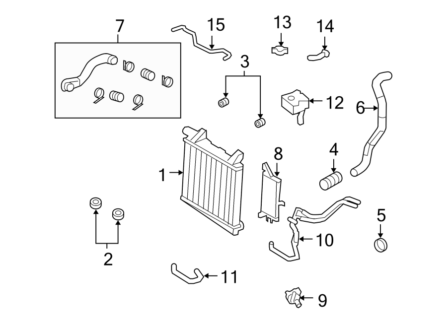 Diagram INTERCOOLER. for your 2010 Ford Explorer   