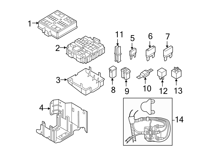 Diagram FUSE & RELAY. for your 1990 Ford Bronco   