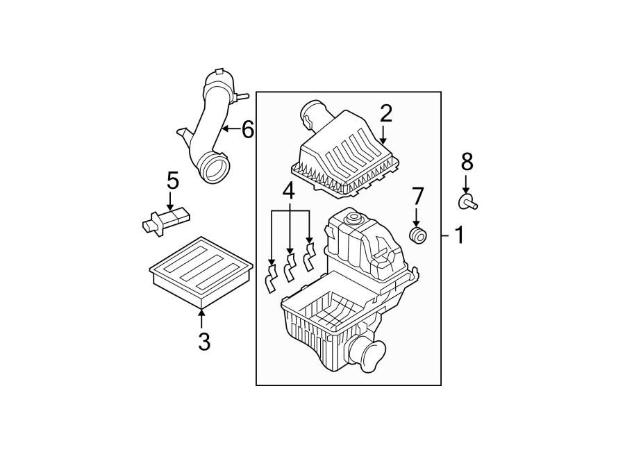 Diagram AIR INTAKE. for your Ford F-350 Super Duty  