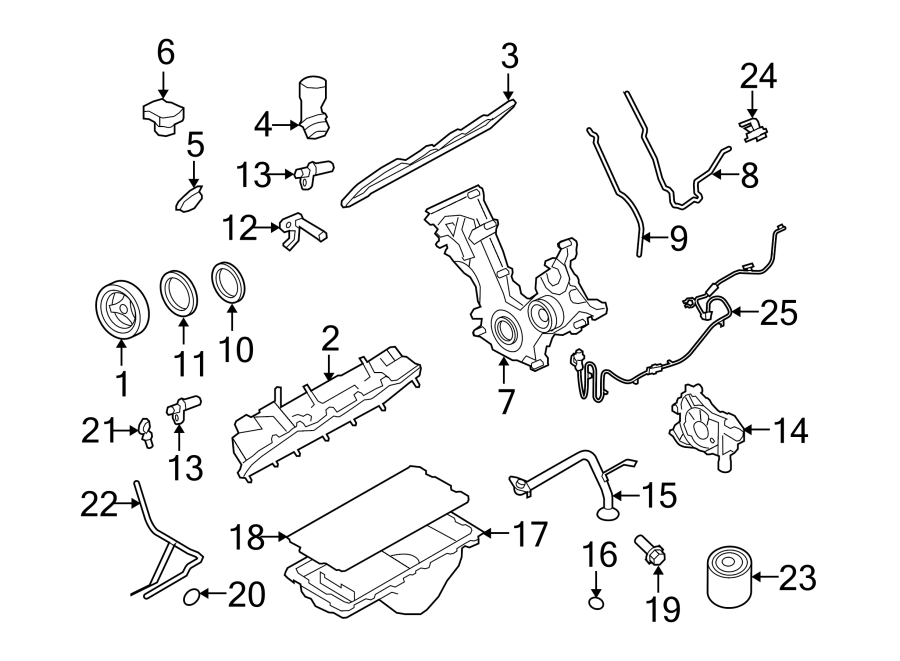 Diagram ENGINE PARTS. for your 2016 Lincoln MKZ   