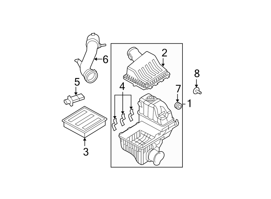 Diagram AIR INTAKE. for your Ford F-350 Super Duty  