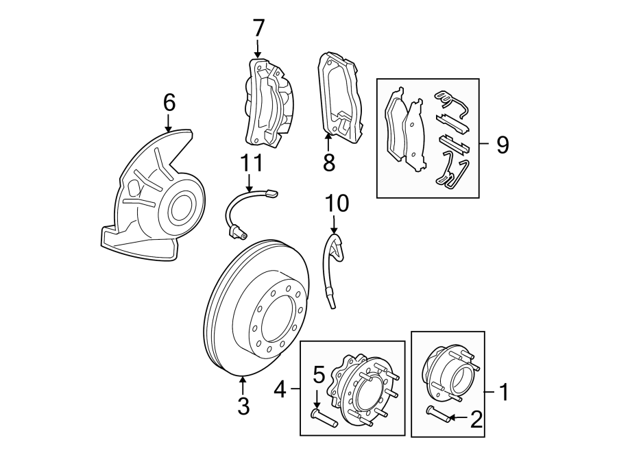 Diagram FRONT SUSPENSION. BRAKE COMPONENTS. for your 2008 Ford Fusion   