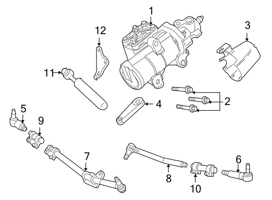 Diagram STEERING GEAR & LINKAGE. for your Ford F-250 Super Duty  