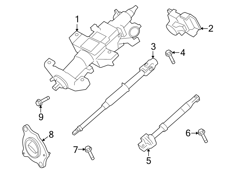 Diagram STEERING COLUMN ASSEMBLY. for your Ford Transit Connect  