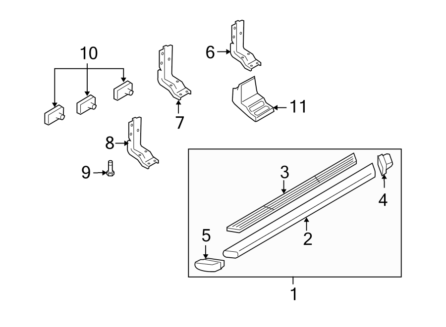 Diagram RUNNING BOARD. for your 2008 Lincoln MKZ   