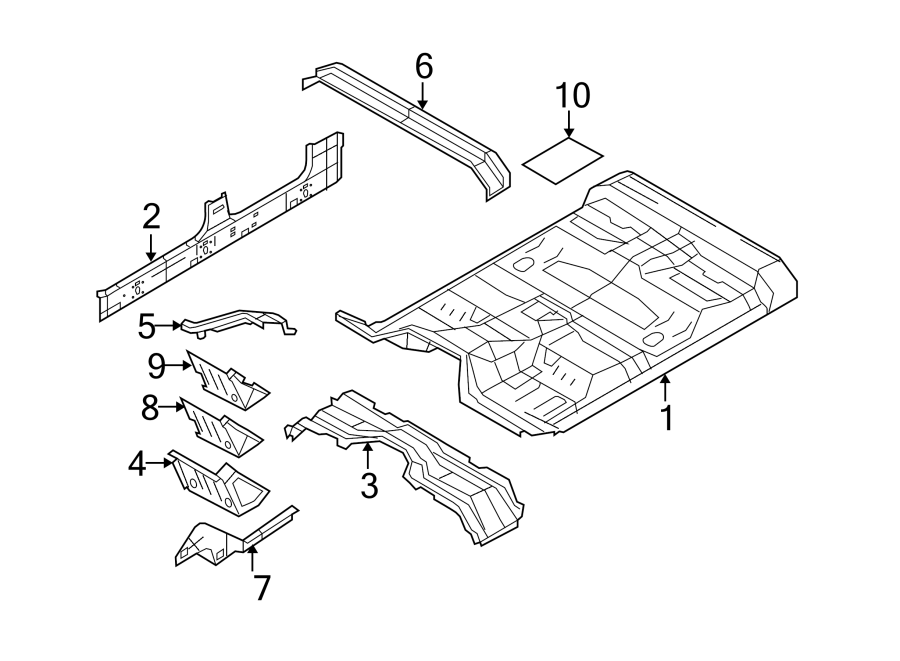 Diagram FLOOR. for your 2009 Ford F-450 Super Duty   