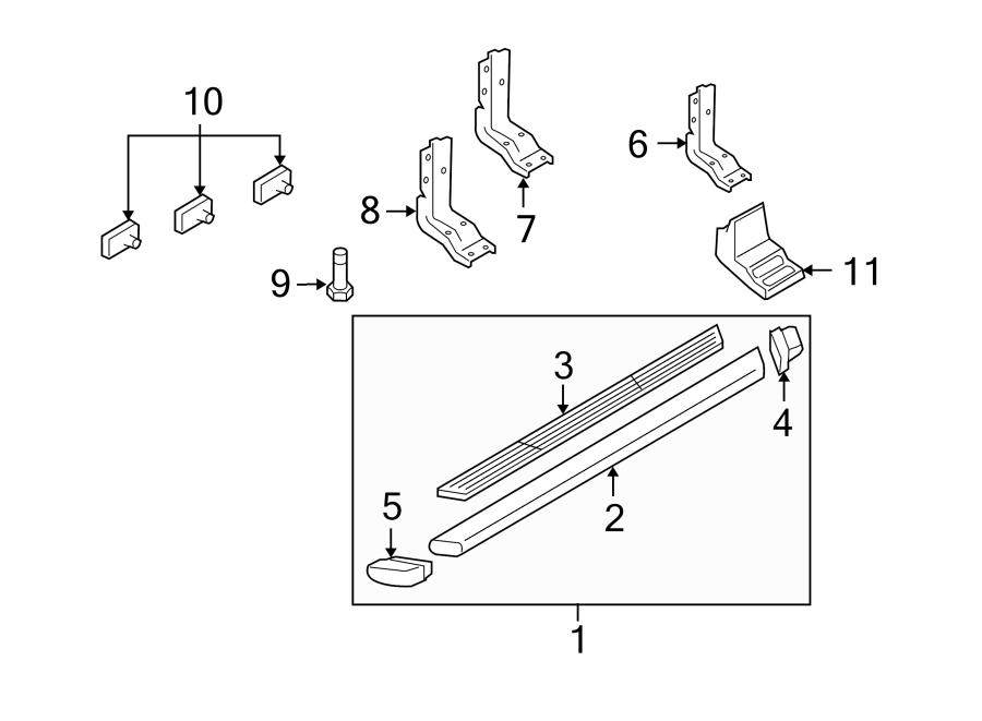 Diagram RUNNING BOARD. for your 2011 Lincoln MKZ Base Sedan  