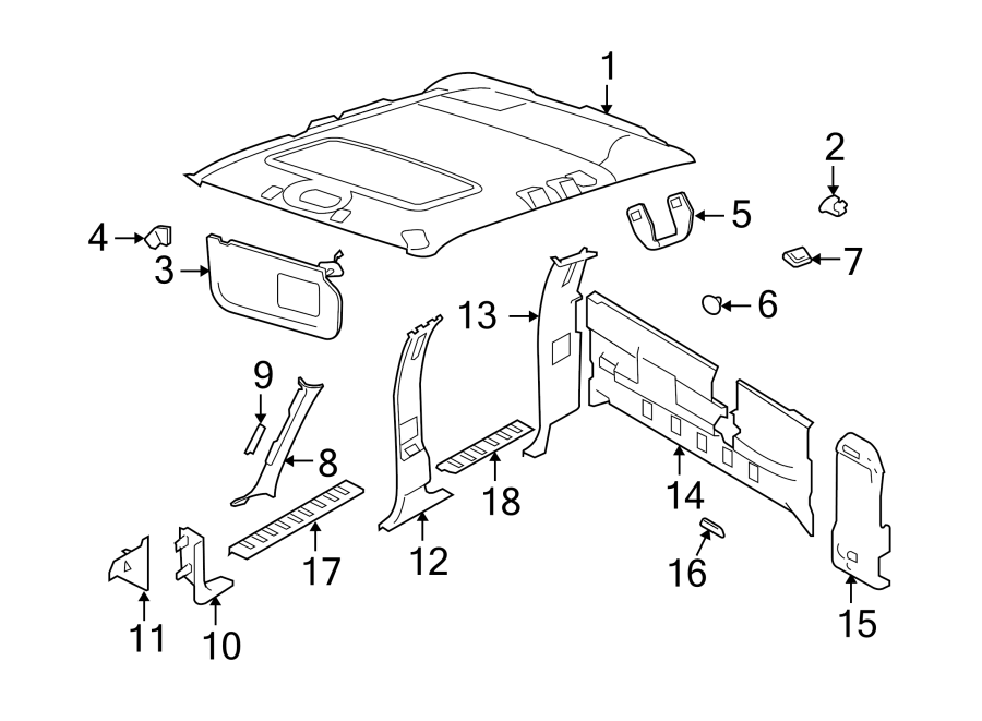 Diagram INTERIOR TRIM. for your Ford F-350 Super Duty  