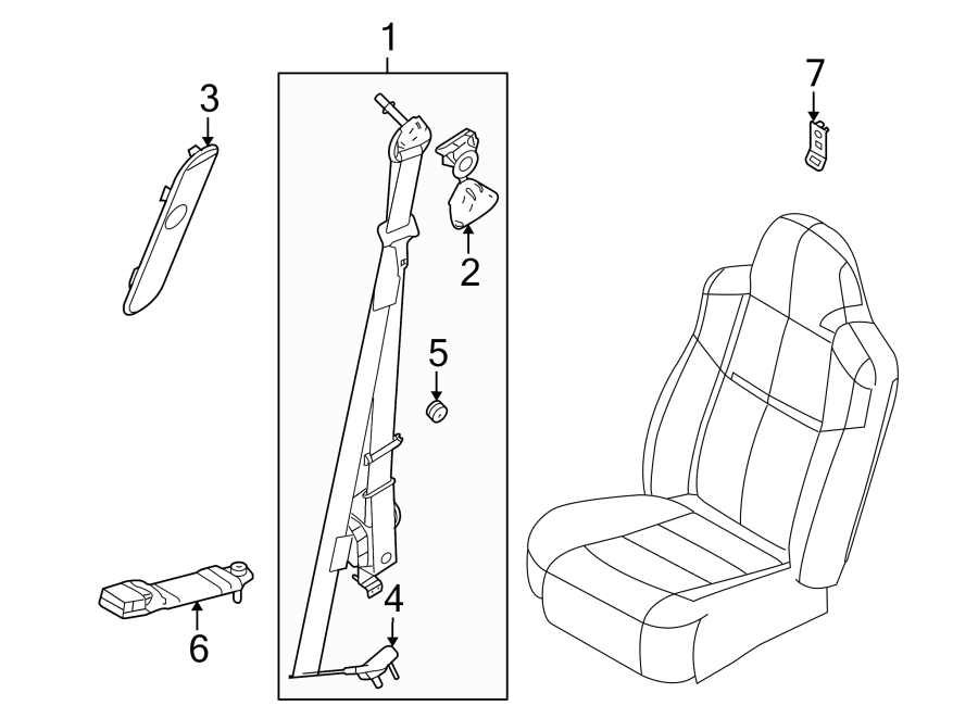 Diagram RESTRAINT SYSTEMS. REAR SEAT BELTS. for your Ford F-350 Super Duty  