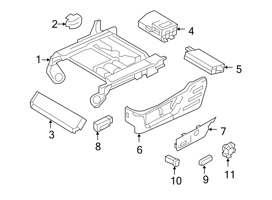 Diagram SEATS & TRACKS. TRACKS & COMPONENTS. for your 2009 Ford F-150 4.6L V8 A/T RWD XL Extended Cab Pickup Fleetside 