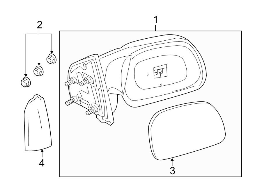 Diagram FRONT DOOR. OUTSIDE MIRRORS. for your 2010 Ford F-250 Super Duty   