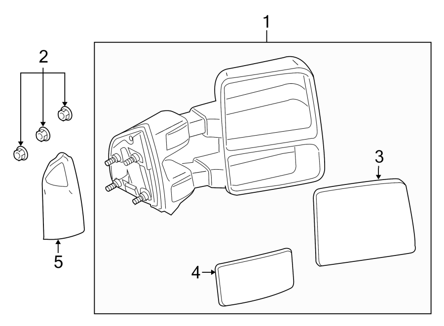 Diagram FRONT DOOR. OUTSIDE MIRRORS. for your 2021 Ford F-250 Super Duty   