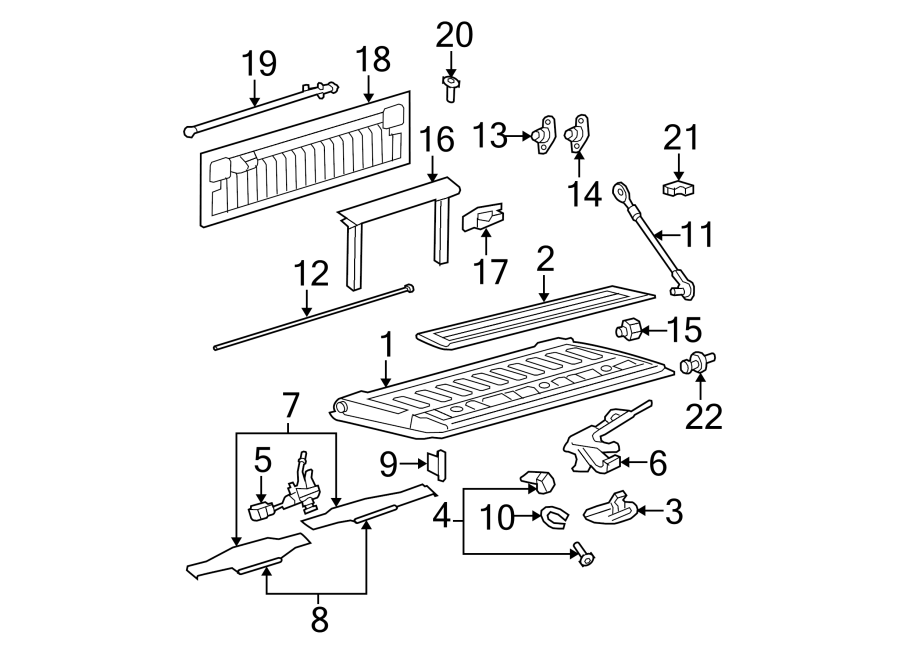 Diagram PICK UP BOX. TAIL GATE. for your 2019 Ford F-150   