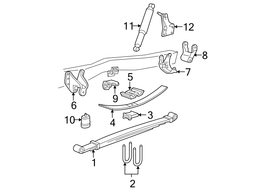 Diagram REAR SUSPENSION. SUSPENSION COMPONENTS. for your 2002 Ford F-150   