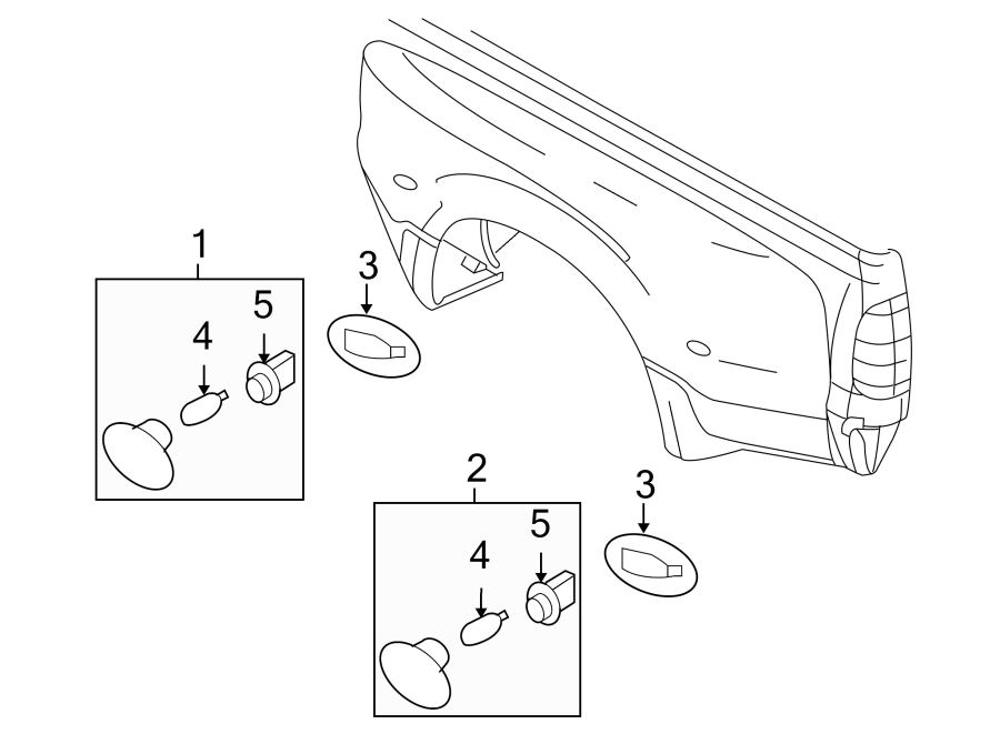 Diagram REAR LAMPS. SIDE MARKER LAMPS. for your 2014 Ford F-150  FX2 Standard Cab Pickup Fleetside 