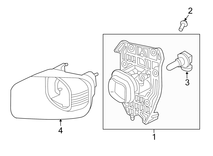 Diagram FRONT LAMPS. FOG LAMPS. for your 2000 Ford F-150  Lariat Standard Cab Pickup Stepside 