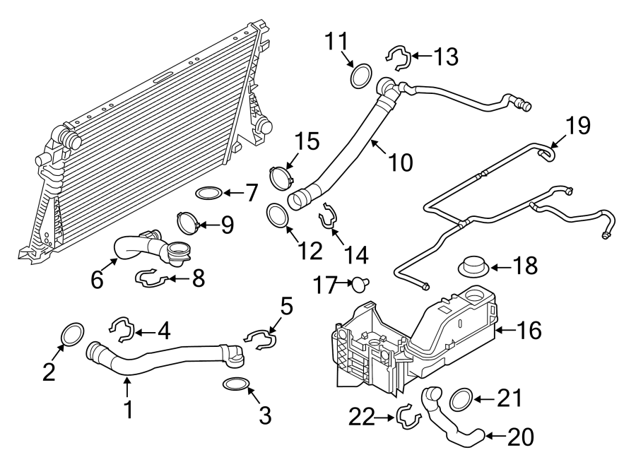 BC3Z8590A - Ford Ring. Hose. Coolant. Seal. Engine. 6.2 LITER | Havre