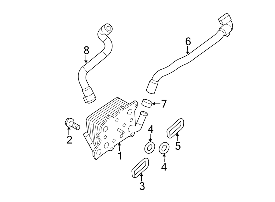 Diagram OIL COOLER. for your 1994 Ford F-150   