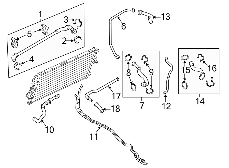 Diagram Hoses & lines. for your 2019 Lincoln MKZ Hybrid Sedan  