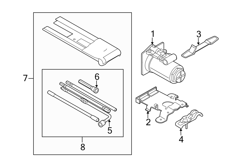 Diagram COMPONENTS UNDER HOOD. for your Ford F-250 Super Duty  