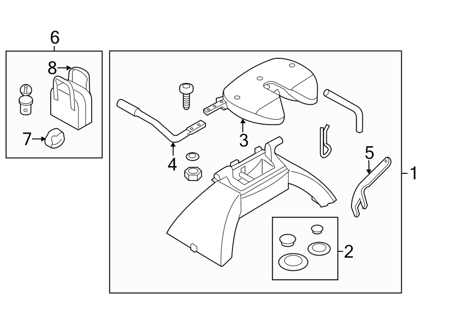 Diagram FRAME. TRAILER HITCH COMPONENTS. for your 2019 Lincoln MKZ Reserve I Hybrid Sedan  