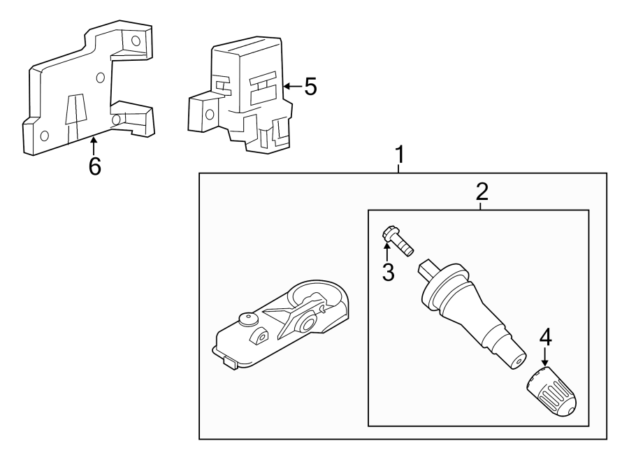 Diagram TIRE PRESSURE MONITOR COMPONENTS. for your 1989 Ford Bronco   