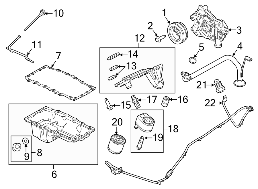 Diagram ENGINE PARTS. for your 2008 Lincoln MKZ   