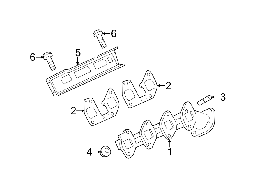 Diagram EXHAUST SYSTEM. EXHAUST MANIFOLD. for your 2013 Lincoln MKZ   