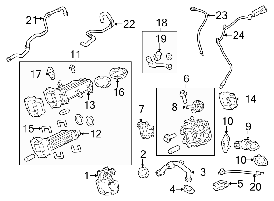 Diagram EMISSION SYSTEM. EMISSION COMPONENTS. for your 2016 Lincoln MKZ Black Label Sedan 2.0L EcoBoost A/T AWD 