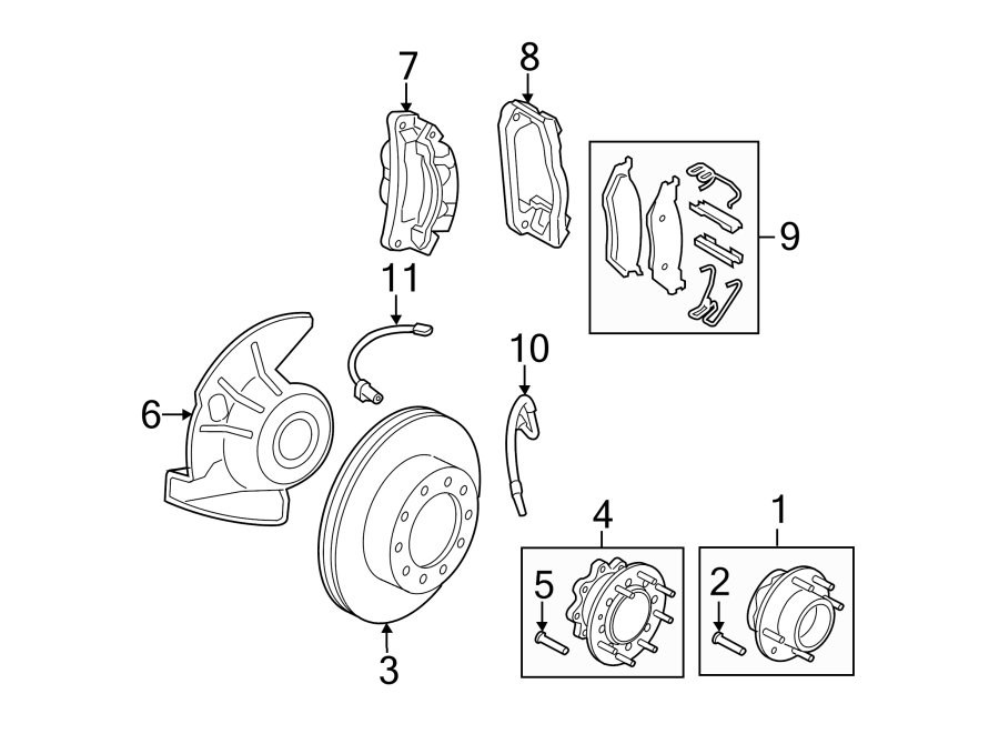 Diagram FRONT SUSPENSION. BRAKE COMPONENTS. for your 2019 Ford F-150  XL Crew Cab Pickup Fleetside 