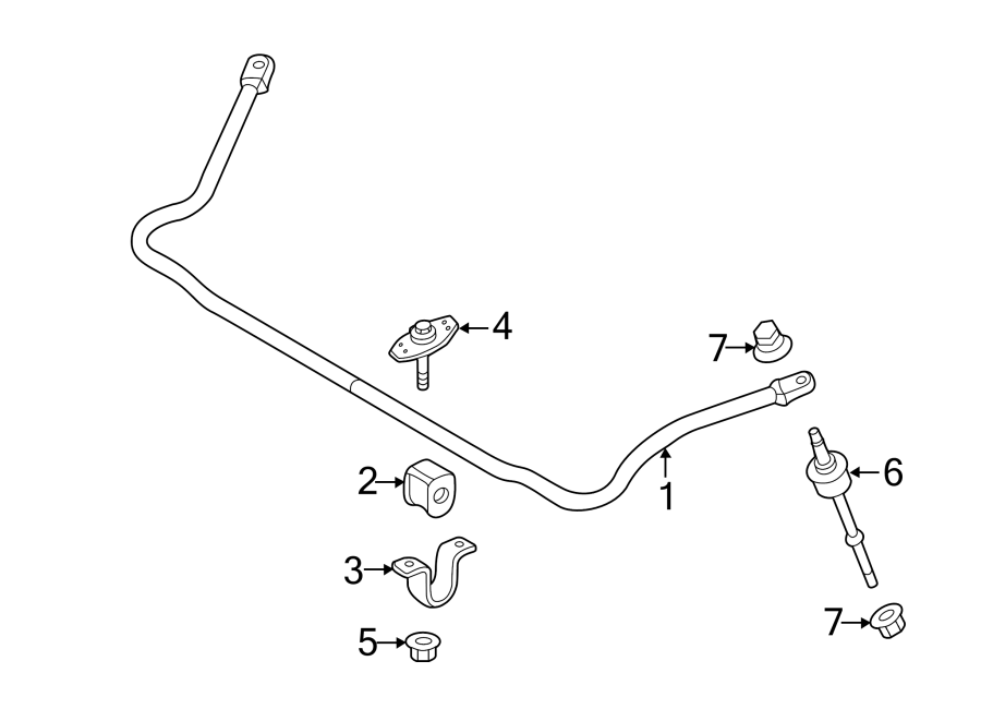 Diagram FRONT SUSPENSION. STABILIZER BAR. for your Ford