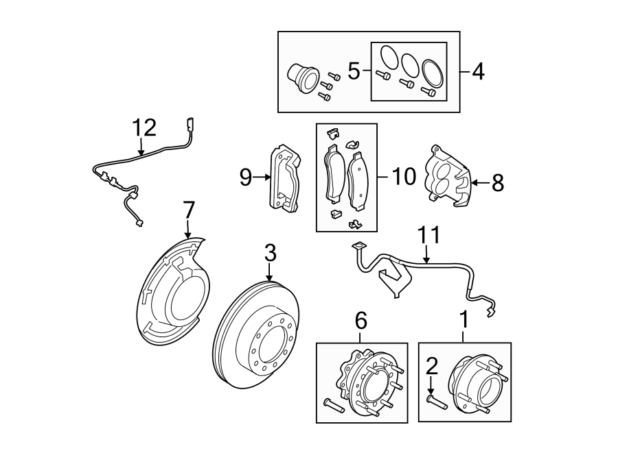 Diagram FRONT SUSPENSION. BRAKE COMPONENTS. for your 2019 Ford F-150  XL Crew Cab Pickup Fleetside 