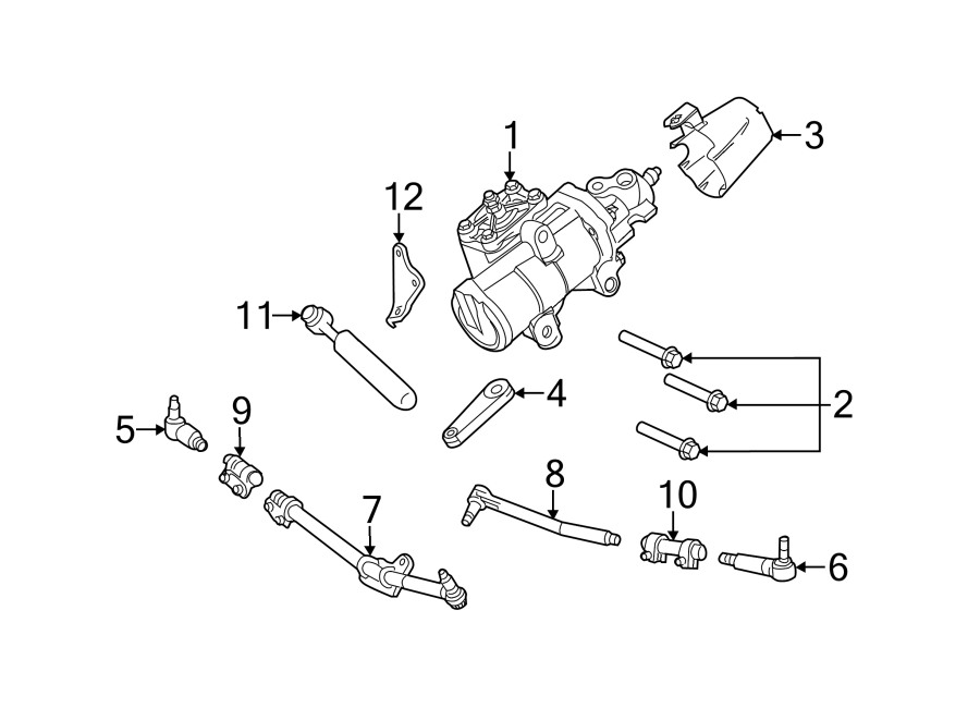 Diagram STEERING GEAR & LINKAGE. for your 2004 Ford F-450 Super Duty   