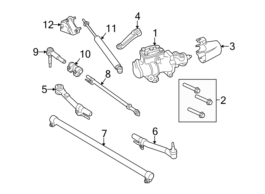 Diagram STEERING GEAR & LINKAGE. for your Ford F-450 Super Duty  