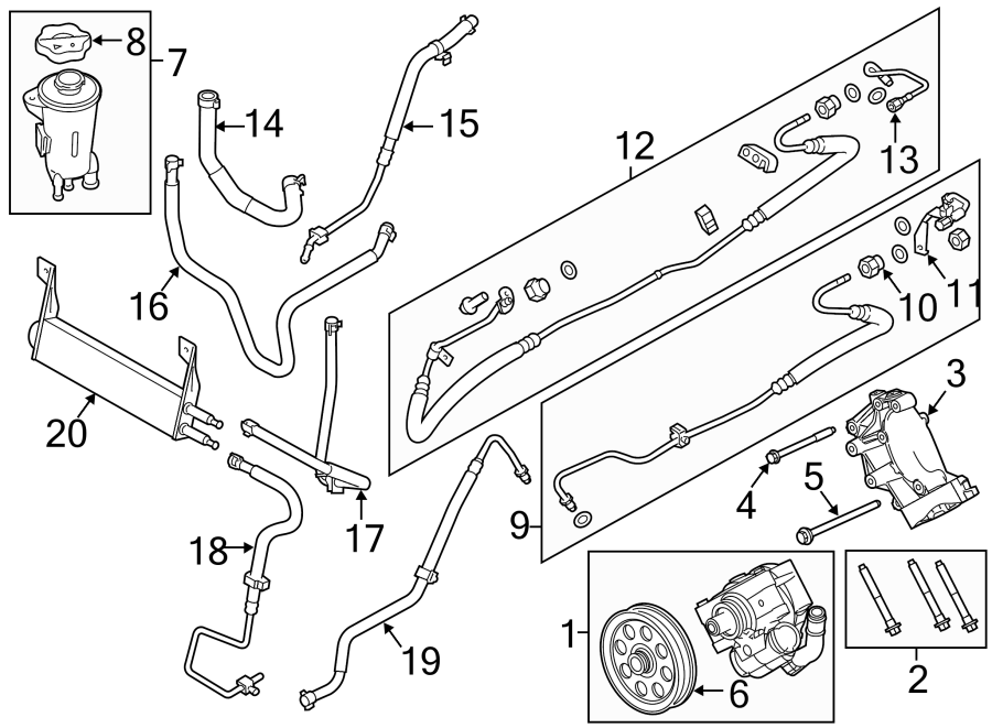 2001 Ford Explorer Sport Trac Power Steering Reservoir - CC3Z3E764A ...