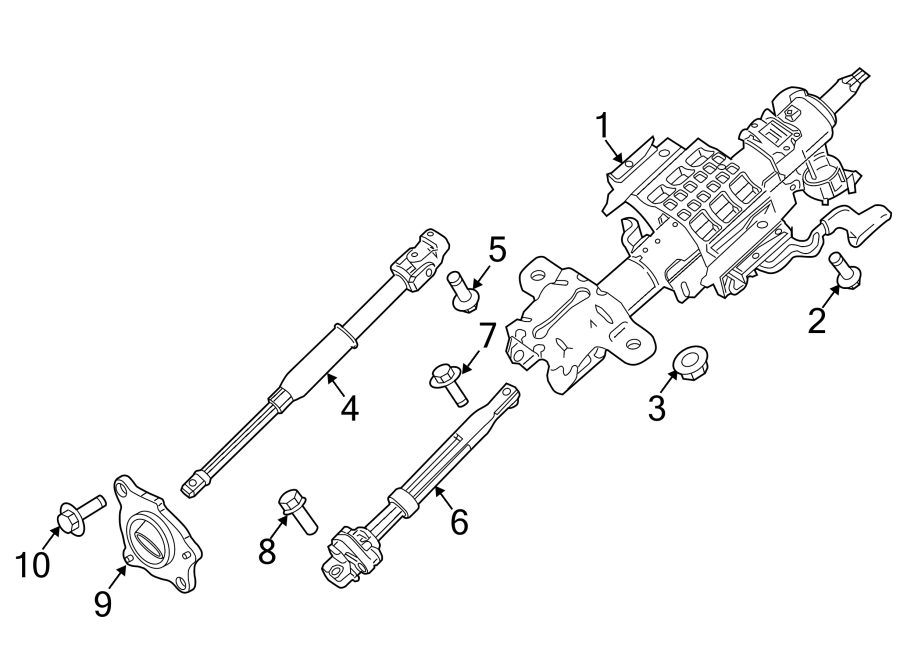 Ford F250 Super Duty Steering Shaft (Upper). F250, F350 Super