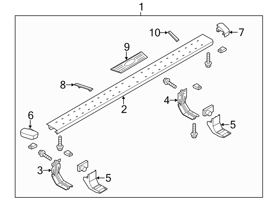 Diagram RUNNING BOARD. for your 2003 Ford F-150  XLT Standard Cab Pickup Fleetside 