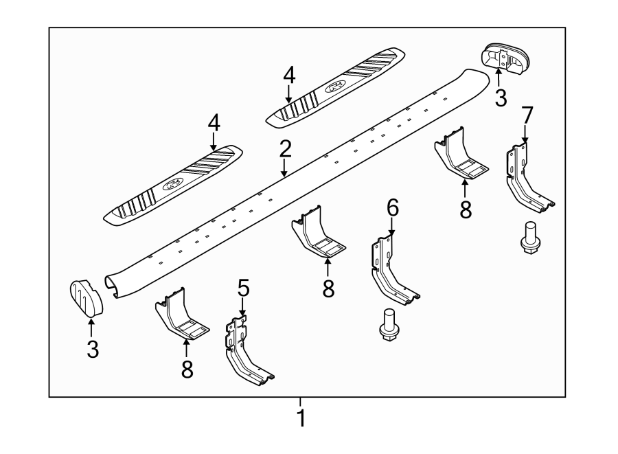 Diagram RUNNING BOARD. for your Ford